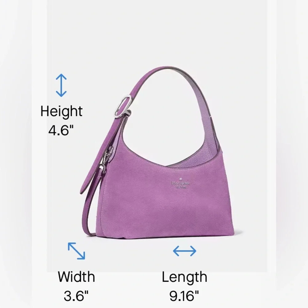 Kate Spade 454 Suede Mini Crossbody Wisteria Purple